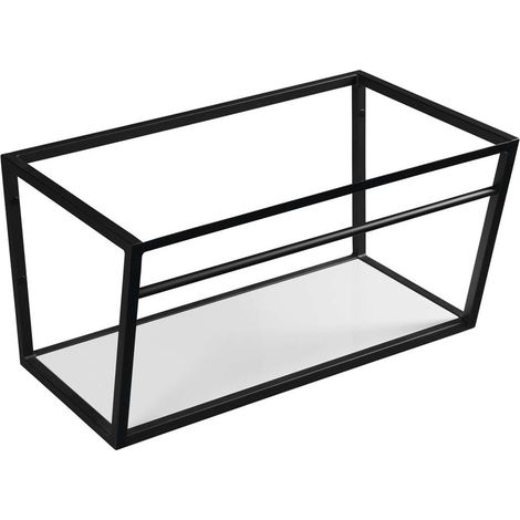 Sapho Ska - Konstruktion mit Arbeitsplatte unter Waschtisch, 75 cm, schwarzmatt SKA102