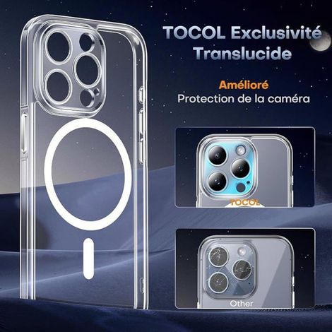 Coque Magnétique pour iPhone 15 Pro - Compatible MagSafe - Protection Antichoc Transparente - 6,1 Pouces - 1 Pièce (1/5)