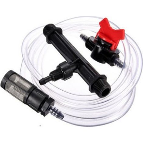 Injecteur d'engrais, ensemble applicateur d'engrais à six points G3/4, avec un débit d'engrais maximal de 34 à 279 litres par heure et un bouton de dosage. (1/5)