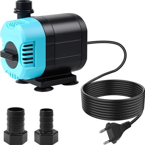 Pompe Submersible 2000 L/H - 32W - ABS Et Céramique - Débit Réglable - Aquarium Étang Fontaine - 2 Mètres (1/5)