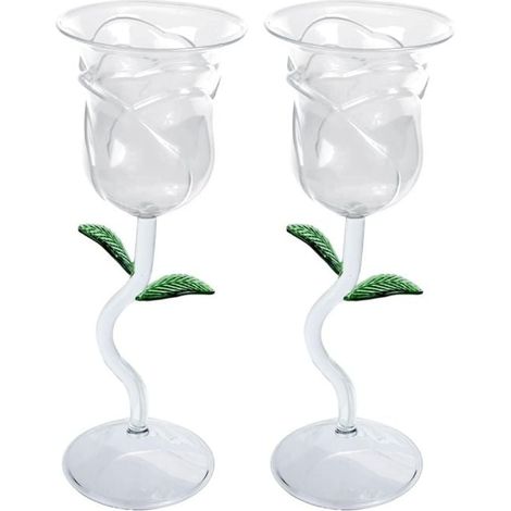 CALICI DA VINO ROSE GRANDE BICCHIERE ROSSO BIANCO San Valentino (1/4)