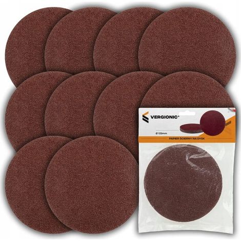 Papier de verre pour disque de 125 mm, 10 pièces, disque assorti (1/4)