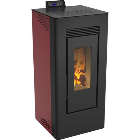 Stufa A Pellet Ventilata Canalizzata Clever 1-12 C Kw 11.61 - Bordeaux