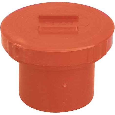 TAPPO A VITE CON GUARNIZIONE IN PVC ARANCIO Ø 80 mm