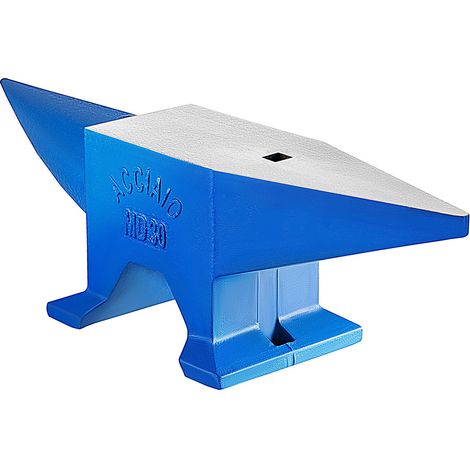 Enclume en acier avec corne arrondie, 30 kg (66,1 lbs), idéale pour forgerons et métallurgistes, avec trou de hardy, finition robuste. (1/5)