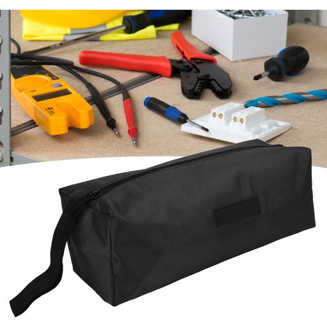 Dicke, multifunktionale Werkzeugtasche für Elektriker, aus schwarzem, wasserdichtem 1680D-Canvas, große Größe. (1/5)