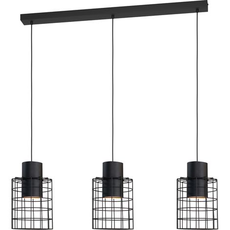 Suspension EGLO Milligan 3xE27 Noir (1/5)