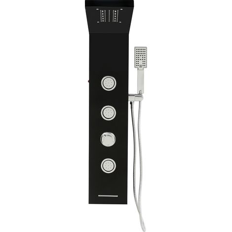 【Chauffage et ventilation】Système de Panneau de Douche,Tour de Panneau de Douche LED,3 Jets de Massage Corporel Bec de Baignoire Pomme de Douche à Main avec Tuyau 1.5 m,Ensemble de Douche (1/5)
