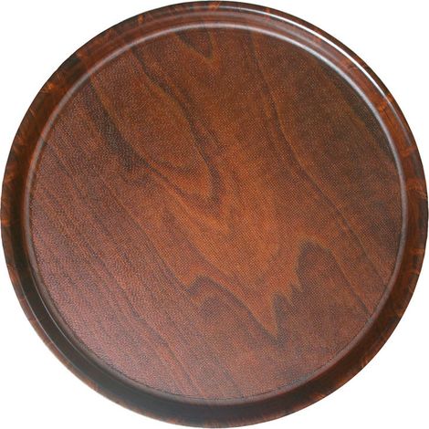 Plateau rond - Surface antidérapante - 32 x 32 cm - Bois - Dbmark