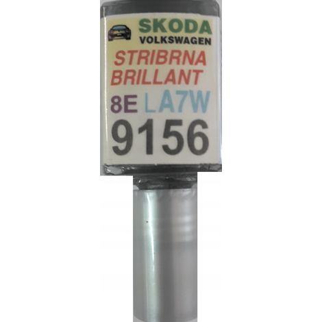Reparación de arañazos en pintura de coches Skoda 9156 stribrna brillante 10 ML ARA (1/5)
