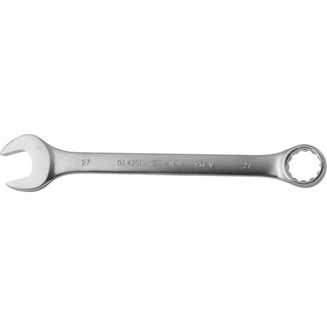 Clé mixte 27mm 12 pans CrV DIN ISO 3113 - OS 4201 - CLAS Equipements