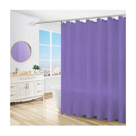 Rideau Douche Mauve,180 x 180 cm,Tissu Polyester,Imperméable,Lavable en Machine,Rideaux Baignoire Anti Moisissure,avec 12 Crochets