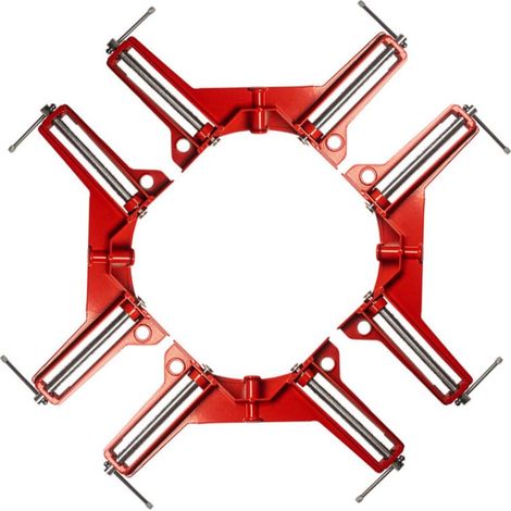 4 pièces Pince à Angle Droit à 90 Degrés, Serre Joint Angle Droit Etau D'Angle Reglable à Bois Ensemble Pour Cadre Multi Photo Wedge Menuiserie Soudure (1/5)