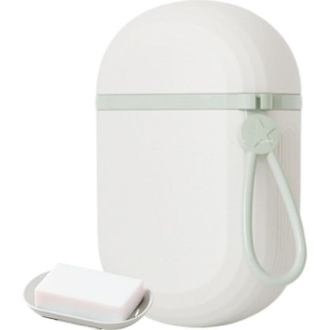 Soap Holder with Draining Tray Airtight and Waterproof Case (1/5)