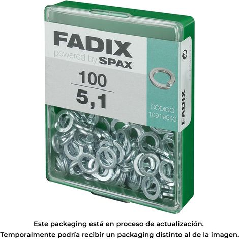 Caja de 100 unidades de arandela de presión 5,1mm Fadix (1/3)