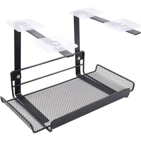 Paniers de Câble en Tiroir sous Le Bureau Rangement Cable Bureau Stockage Caché Pas de Poinçonnage Forte Capacité Portante Noir (1/5)
