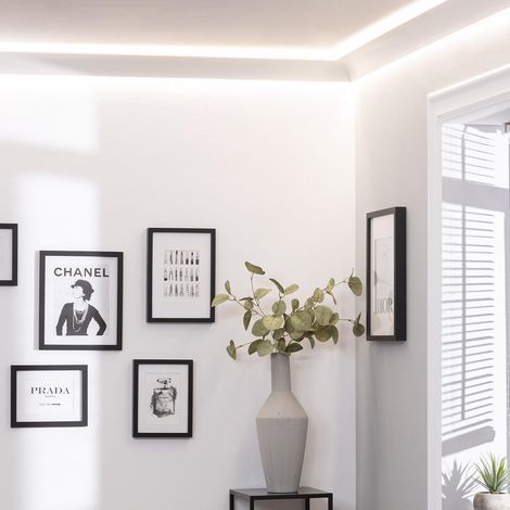Modanatura per 2 Striscia LED 2m Arco Design Bianco (1/4)