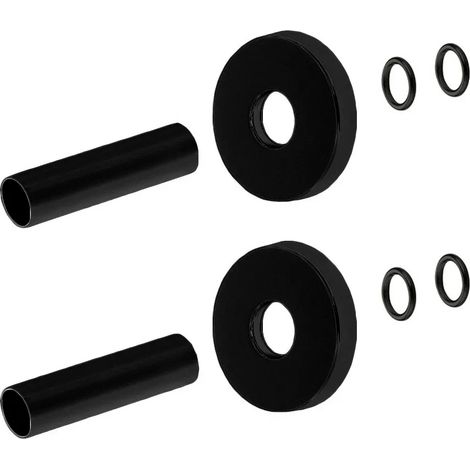 Kit copritubo per termoarredo universale in ottone finitura nera opaca