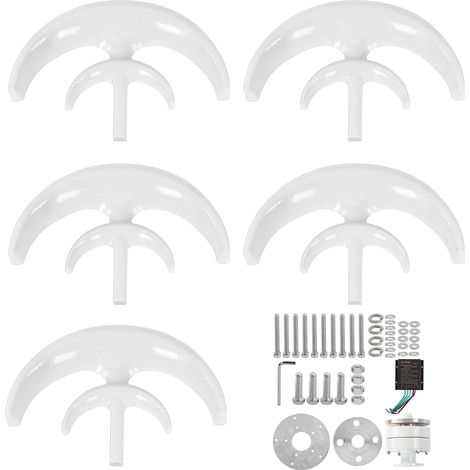 Éolienne Kit Double Couche 5 Pales Générateur Blanc Lanterne 400W 48V (1/5)