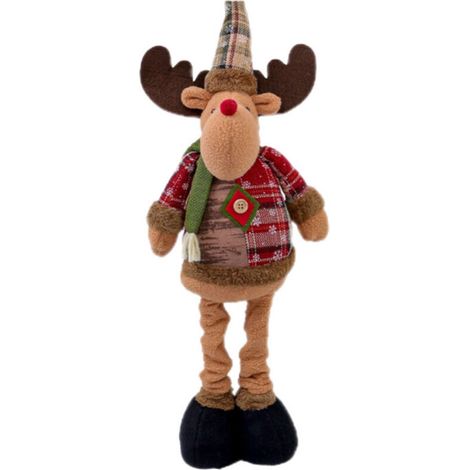 Teleskopierbare Weihnachtspuppen, Fensterdekorationen, stehende Weihnachtshirschpuppen, Festtagsdekorationen