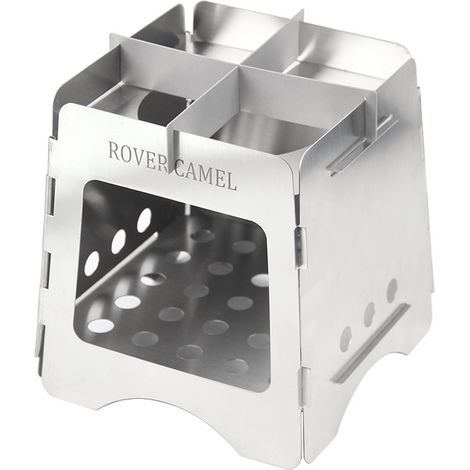 Ws007 poêle à bois moyen Portable en acier inoxydable léger pliant poêle à bois poêle à alcool de poche