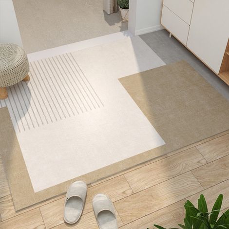 LAN cuir 4060cm Tapis d'entrée en cuir, lavable, découpable, résistant aux taches, adapté au détachage. (1/5)
