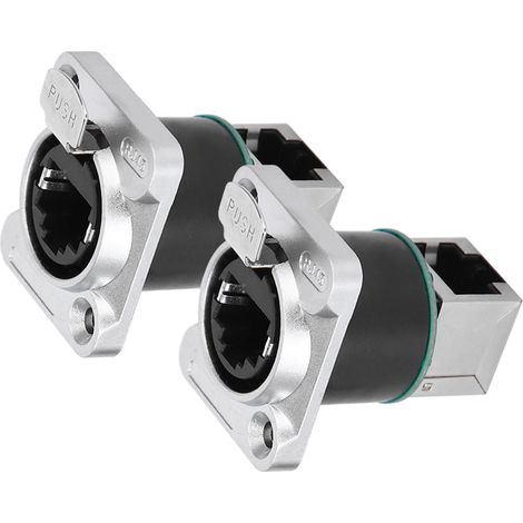 Lot de 2 connecteurs RJ45 coudés, matériau isolant ignifugé, fiche aviation YTRJ45 (1/5)