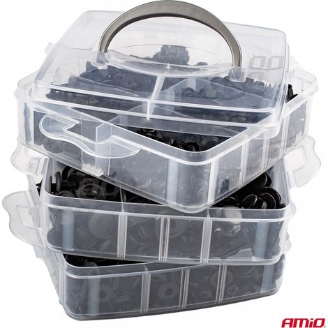 Clips et goupilles pour voiture, lot de 620 pièces. amio-02831 (1/5)
