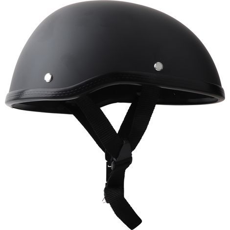 Exquisiter Retro-Motorradhelm für Herren, Halbhelm, Mattschwarz