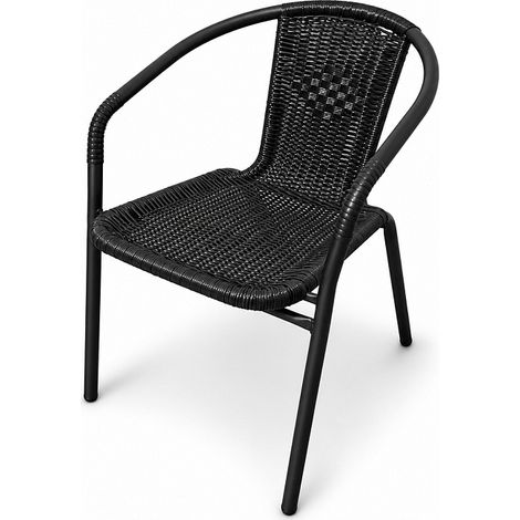 Aga Gartenstuhl RATAN Schwarz/Schwarz
