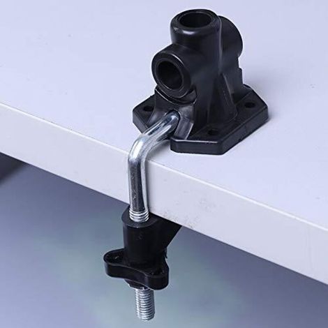 2 Stück Tischlampenhalterungsclips, Befestigungszubehör mit Schraube, Kamerablitzhalterung, geeignet für Mikrofonstative und Tischlampen (1/4)