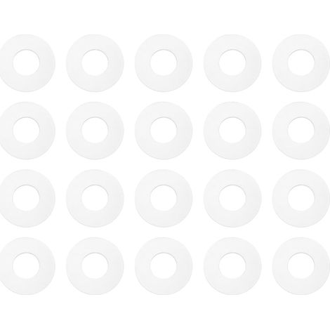 20 Pcs Joint Plat En Silicone M10 10mm DI 25mm DE 2mm Épais Blanc (1/5)