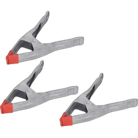 Lot de 3 pinces à ressort de 23 cm (9 pouces) en fer galvanisé, en forme de A, pour le travail du bois, pour tuyaux d'eau et planches en bois. (1/5)