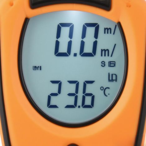 Digitales Anemometer GM8908, misst Windgeschwindigkeit und Temperatur, hintergrundbeleuchtetes LCD-Display, Windchill-Funktion