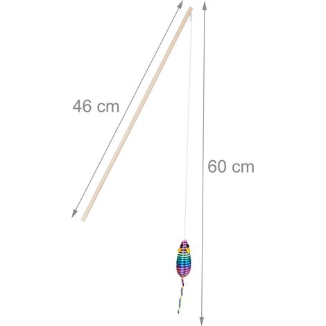 Set di 5 divertenti e stimolanti giocattoli per gatti addestramento per risvegliare l'istinto di caccia in plastica multicolore 130013629