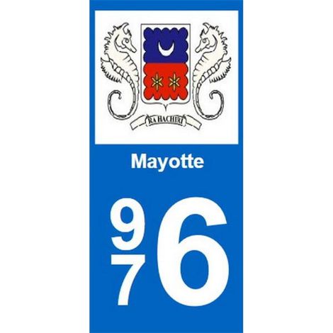ADHESIFS REGION DEPARTEMENT 976 MAYOTTE X2