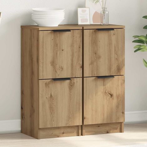 Sideboards 2 Stk. Artisan-Eiche 30x30x70 cm Holzwerkstoff