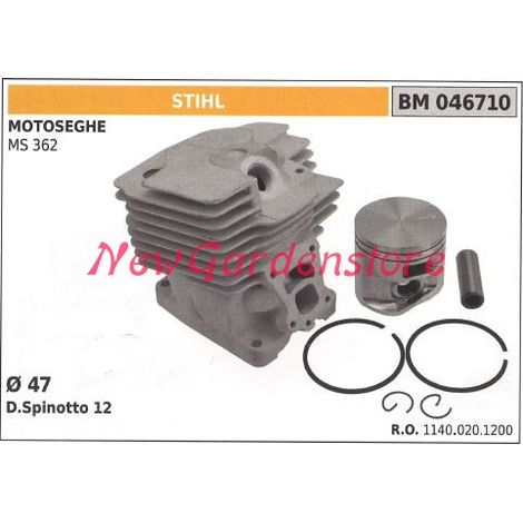 Cilindro pistone segmenti STIHL motore motosega MS 362 046710