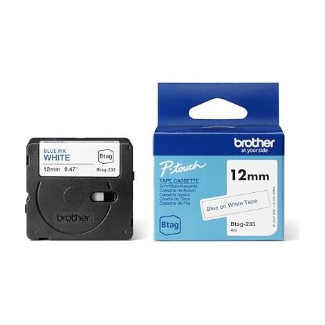 brother BROTHER BTAG233 Ribbon 12MM Blue on White