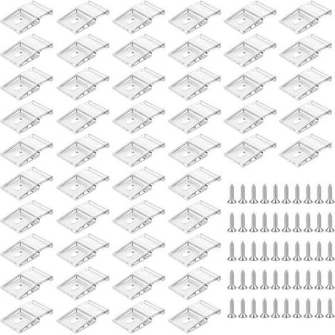 50 Pièces Supports de Fixation Clips Bande LED, Fixation Ruban LED Néon Montage clips, Clip pour Bandes Lumineuses étanches, pour 10mm Silicone LED Né (1/5)