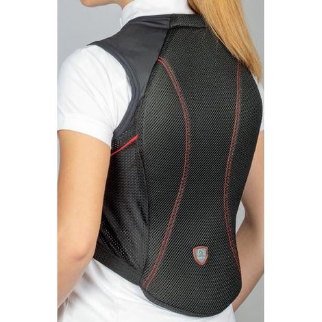 Gilet salvaschiena per equitazione da bambino livello 2 omologato: S/8 anni, Nero