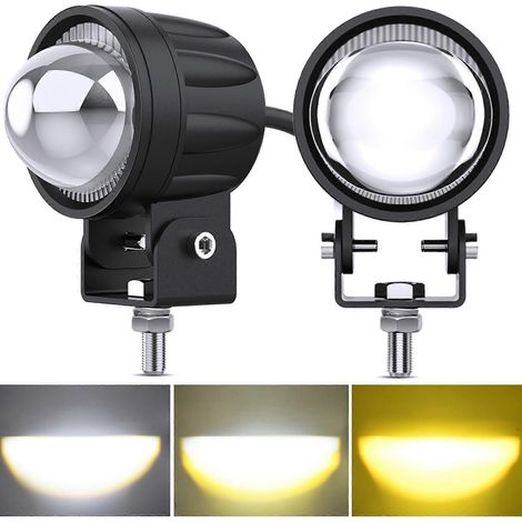 Lot de 2 ampoules améliorées pour feux antibrouillard auxiliaires de moto, 60 W, 6000 K (1/5)