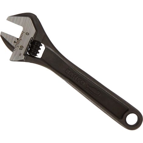 Bahco Black Adjustable Wrench 100mm 4in Jaw Capacity 13mm BAH8069