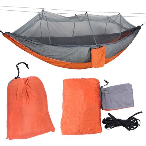 Amaca da Campeggio con Zanzariera Integrata – Nylon Resistente 280kg, 270x140cm – Design Robusto per Outdoor e Giardino (1/5)