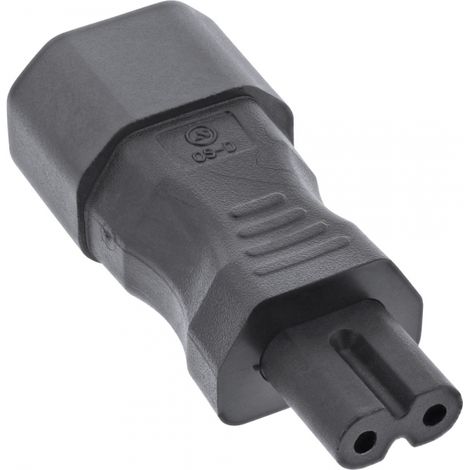InLine® Adattatore di alimentazione IEC 60320 C14/C7, 3 poli.