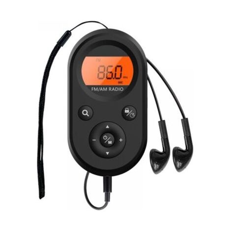 Radio portable AM/FM, radio de poche personnelle rechargeable avec réception optimale, longue autonomie, écouteurs stéréo, petite radio numérique à transistors idéale pour la randonnée, la marche et l