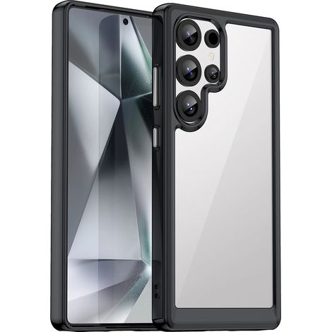 Weltraum-Schutzhülle mit Gelrahmen für Samsung Galaxy S25 Ultra – Schwarz (1/5)