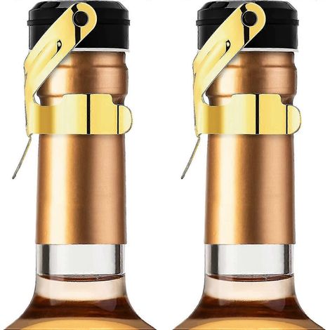 Bouchons de champagne Clover, lot de 2 bouchons en acier inoxydable pour bouteilles de champagne Cava, Prosecco et vins mousseux ABC-AquaForge