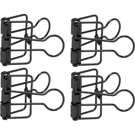 50 Agrafes Métalliques pour Reliure de Documents, Rapports et Papiers, Noires (1/5)