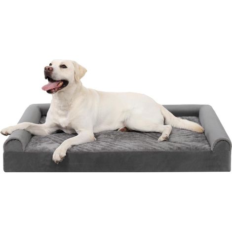 Hundebett Orthopädisch XXL 121x76x18 dunkelgrau L 121 x B 76 x H 18 cm (1/5)